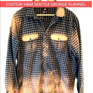 ✨  H&M Checkered Grunge Flannel🖤👽❣️